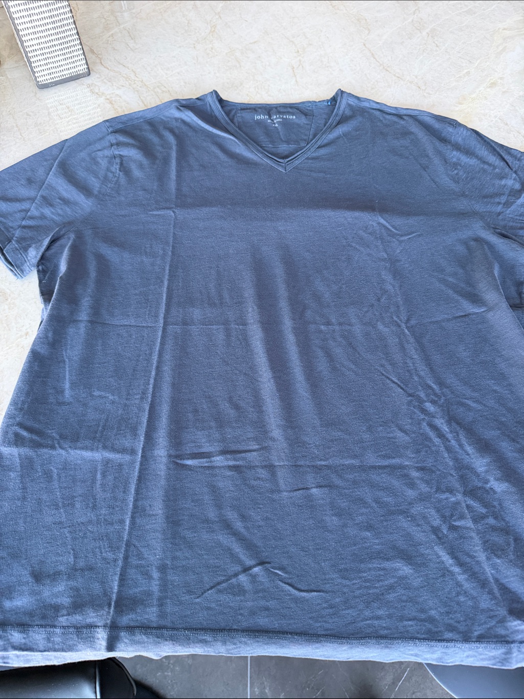 John Varvatos Men's Navy V-Neck Short Sleeve Tee